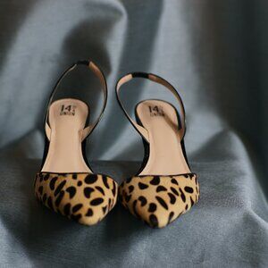 14th Union Cheetah Sling Back Heels Size 11 M